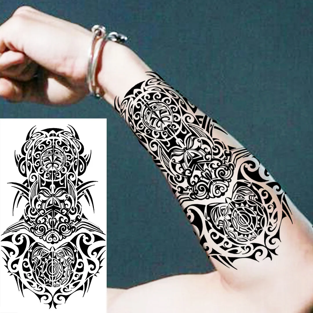 Sdrawing Rose Flower Temporary Tattoos For Women Adults Realistic Vampire Wolf Scary Snake Crown Fake Tattoo Sticker Arm Tatoos