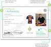Camisa oficial do Barcelona assinada por Robert Lewandowski para a temporada 2025-26.