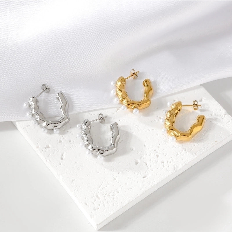 1 Pair Casual Elegant Commute Geometric 316 Stainless Steel  Ear Studs