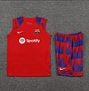 2023/2024 Barcelona pre-match training Red Jersey+Shorts 1:1 Thai Quality