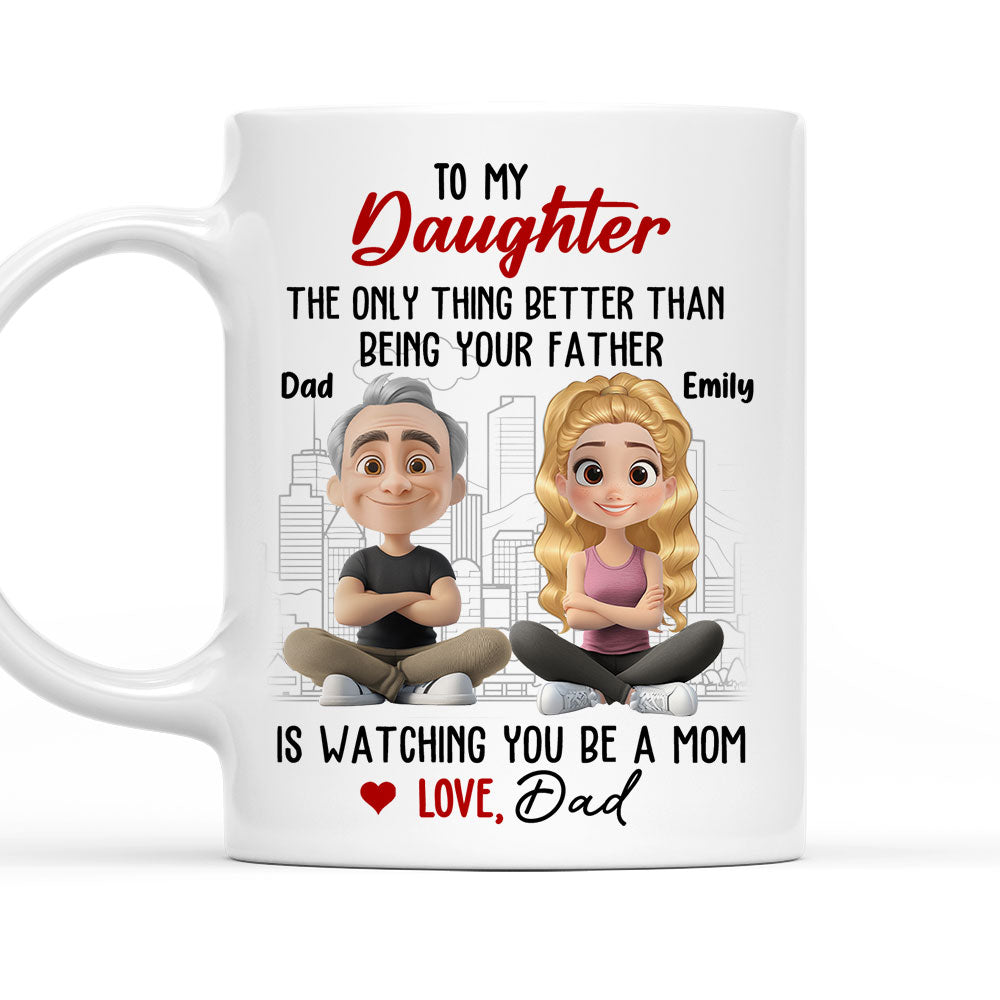 Loveyoufancy Watching You Become A Mom - Personalized Custom Coffee Mug
