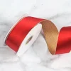 Two-sided Golden Edge Christmas Decor Festive Green Red Golden Ribbon 3.8cm x 9m