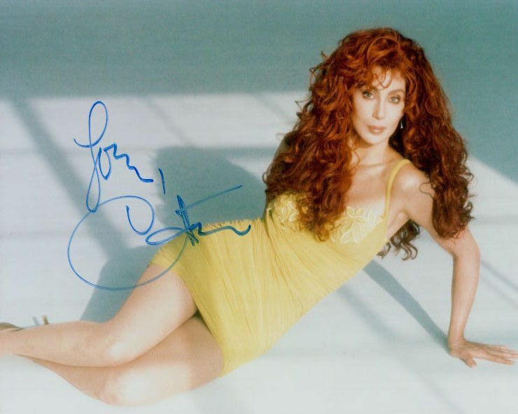 Cher in-person signed 8x10 Photo Poster painting