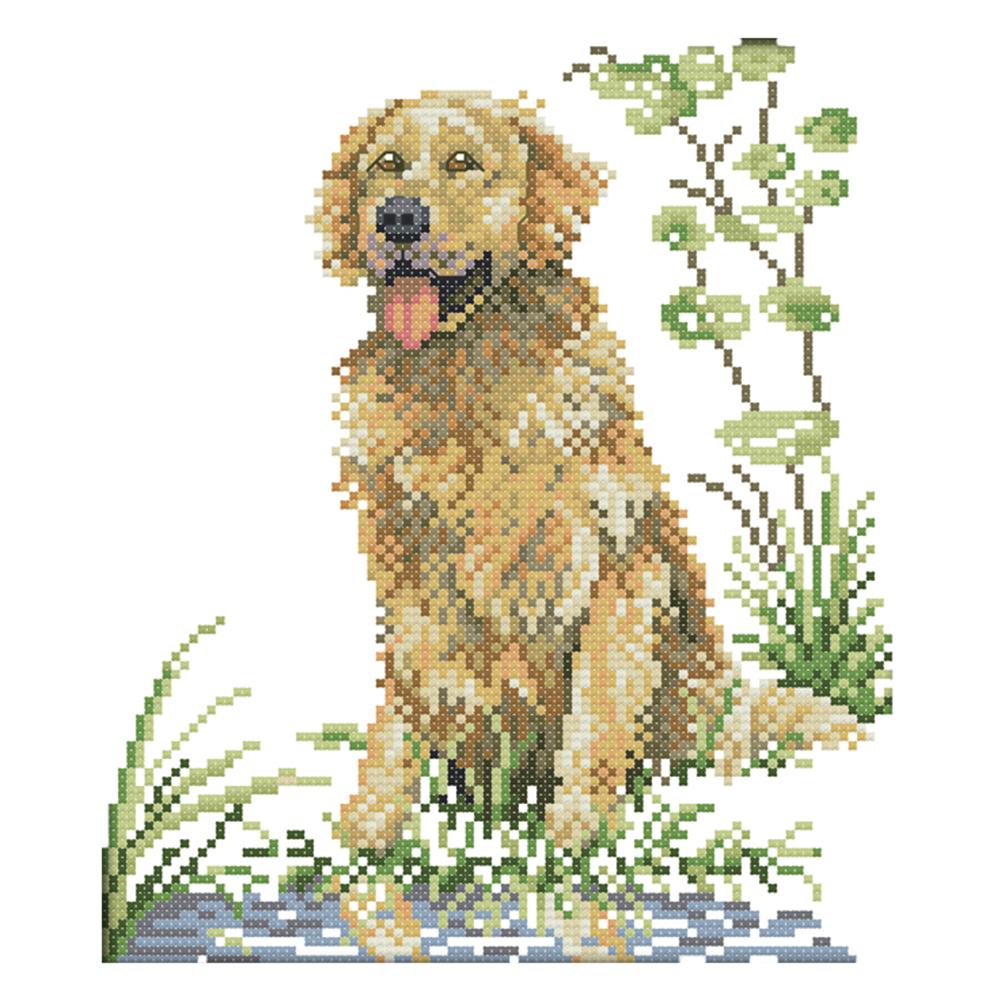 

Pool Hound - 14CT Stamped Cross Stitch - 21*26cm, 501 Original