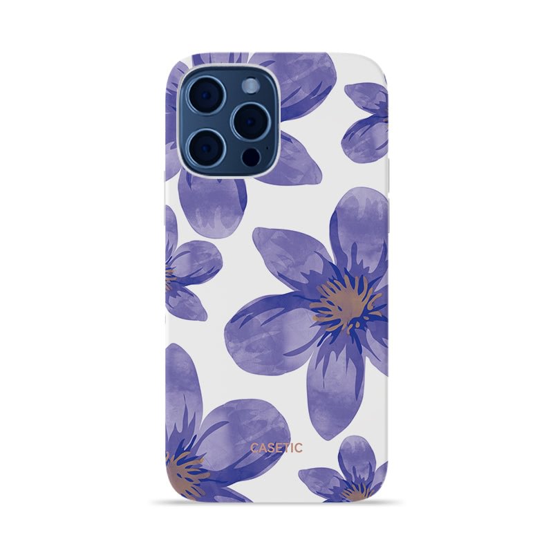 Casetic Gentle Blue Flower iPhone Protective Case