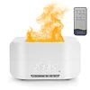 Flame Diffuser Humidifier 400ml, Fireplace Diffuser Alarm Clock with Remote Control