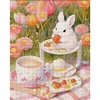 Strawberry Bunny - 11CT Stamped Cross Stitch - 40*50cm - Animal