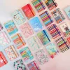 8PCS Inspiring Quote Colorful Cartoon Floral A7 Portable Writing Paper Notebooks Diary Meeting Stationery Gift