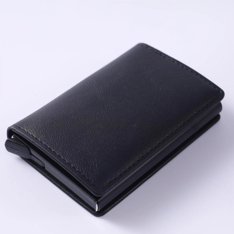 Full Inspection Anti-theft Brush Men’s Wallet RFID Multi-card Wallet Ultra-thin Carbon Fiber Card Holder