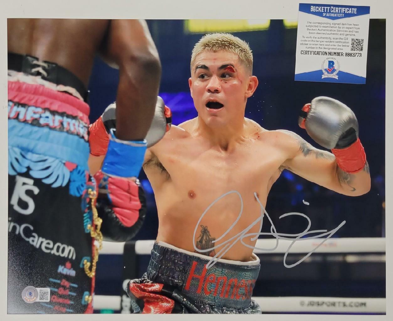 Joseph Diaz Jr. signed 11x14 Photo Poster painting WBC IBF Boxing Autograph D ~ Beckett BAS COA