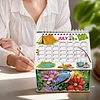 DIY Diamond Painting Special Shape Desktop Cabin Calendar Organizer Box Kit(Flower Bird)
