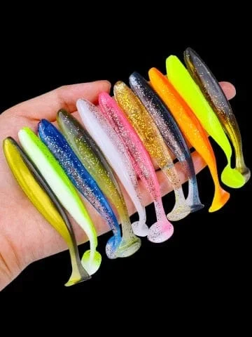 pornhint Pornhint QXO 10pcs/Lot Soft Lures Silicone Bait 7cm 2g Goods For Fishing Sea Fishing Pva Swimbait Wobblers Artificial Tackle