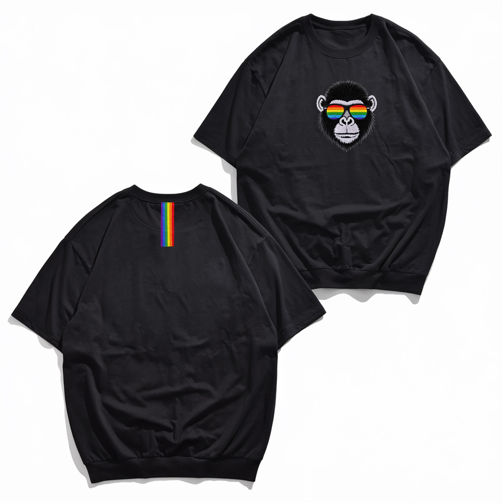 Monkey King Kong Embroidery T-Shirt