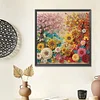 Scherenschnitt Frühlings- und Herbstblumen - speziell geformte Diamantmalerei - 30*30cm