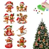 8Pcs Double Side Effect Acrylic Special Shaped Christmas Theme Xmas Trees Hanging Pendant Kits