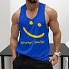  Always Smile Graphic Tank Top for Men - Perfect for Fitness and Casual Wear by Inlyline