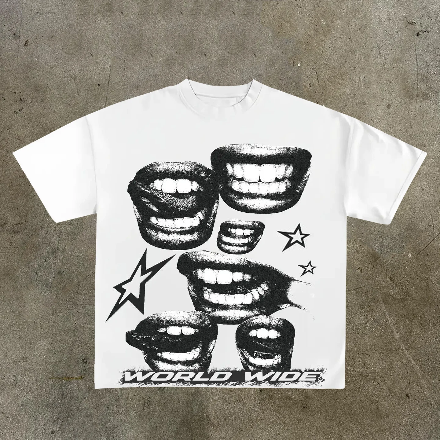 Sopula Mouth World Wide Print Short Sleeve T-Shirt - SOPULA