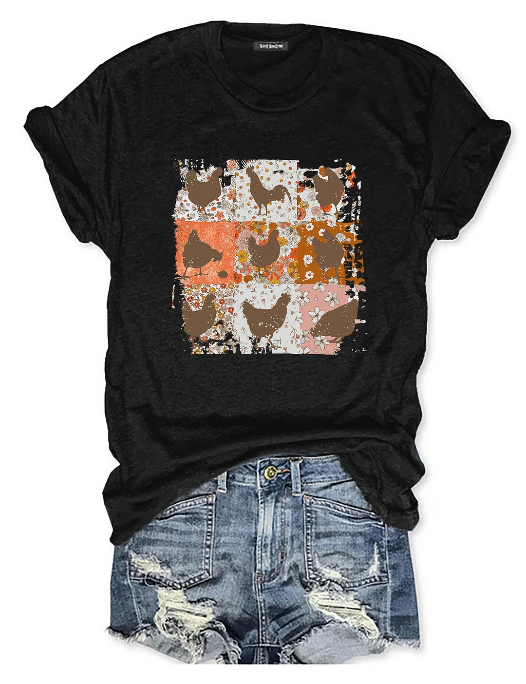 Retro Chickens T-shirt