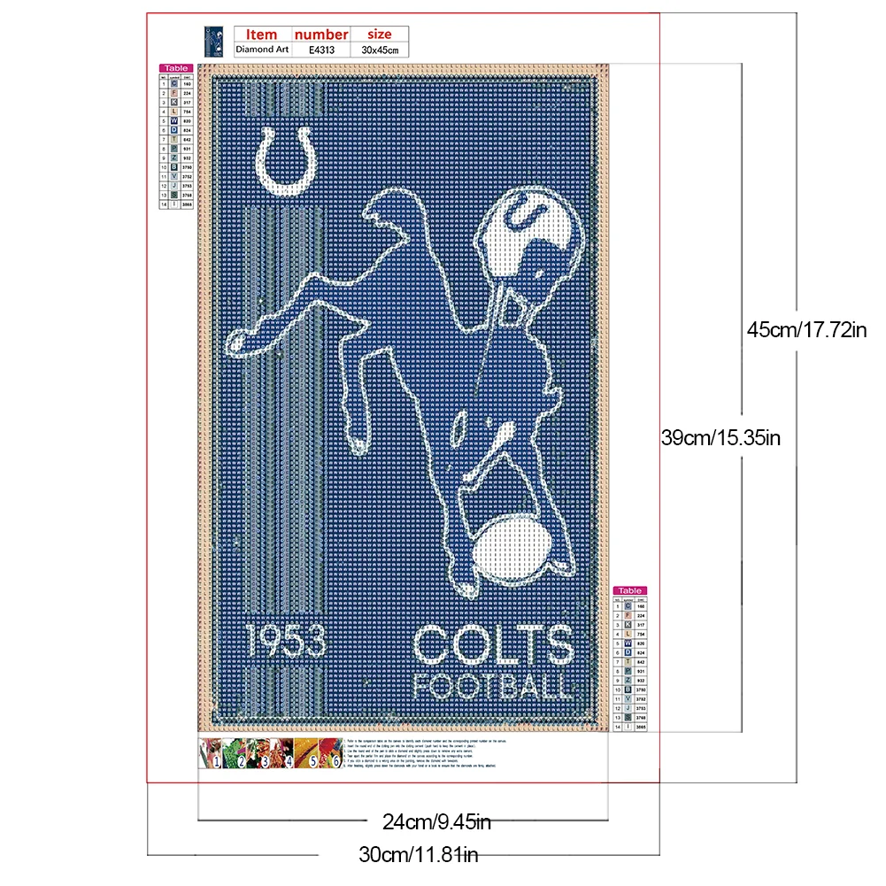 Diamond Painting - Full Round Drill - Indianapolis Colts(Canvas|30*45cm)