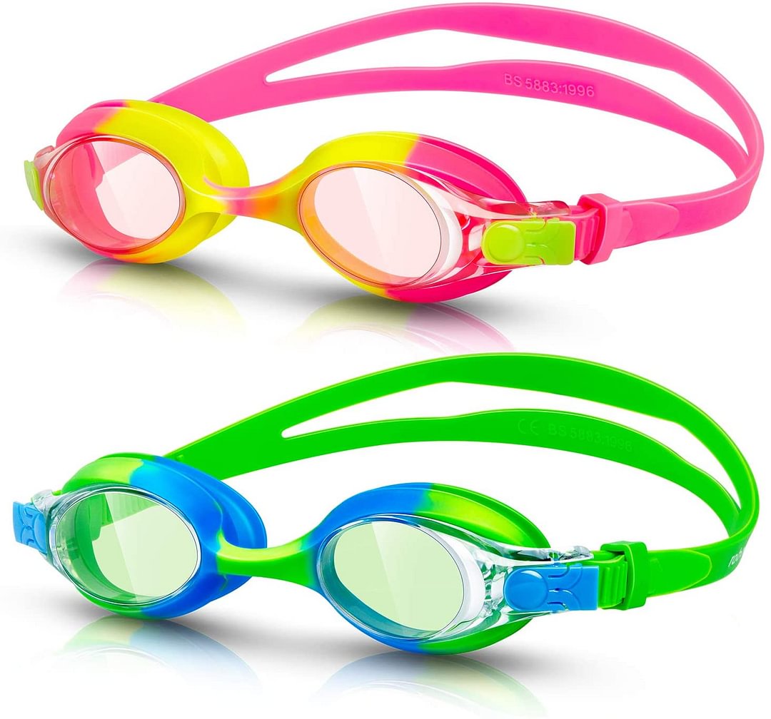 Swim Goggles, Kids Swimming Goggles No Leaking Anti Fog UV Protection Clear Vision Triathlon Goggles