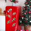 6Pcs Acrylique Noël Bonbon-Bricolage Autocollant Aimant