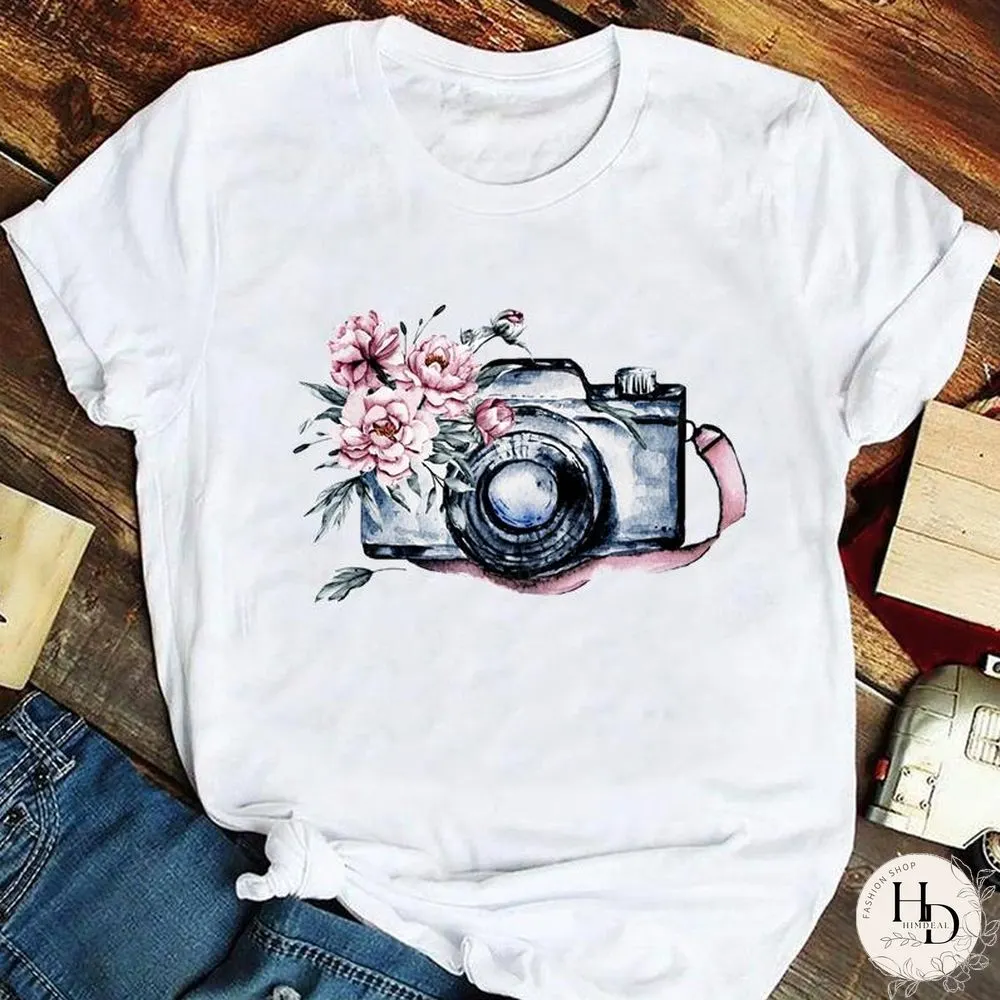 Tee Fashion Women Ladies Tshirt Top Lady Print Female Clothes Animal Trend Spring Summer