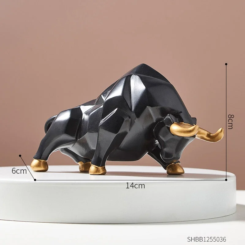 Modern Bullfighting Resin Decoration Bionic Design Animal Model Desktop Small Sculpture Interior Decoration Decoration Gift