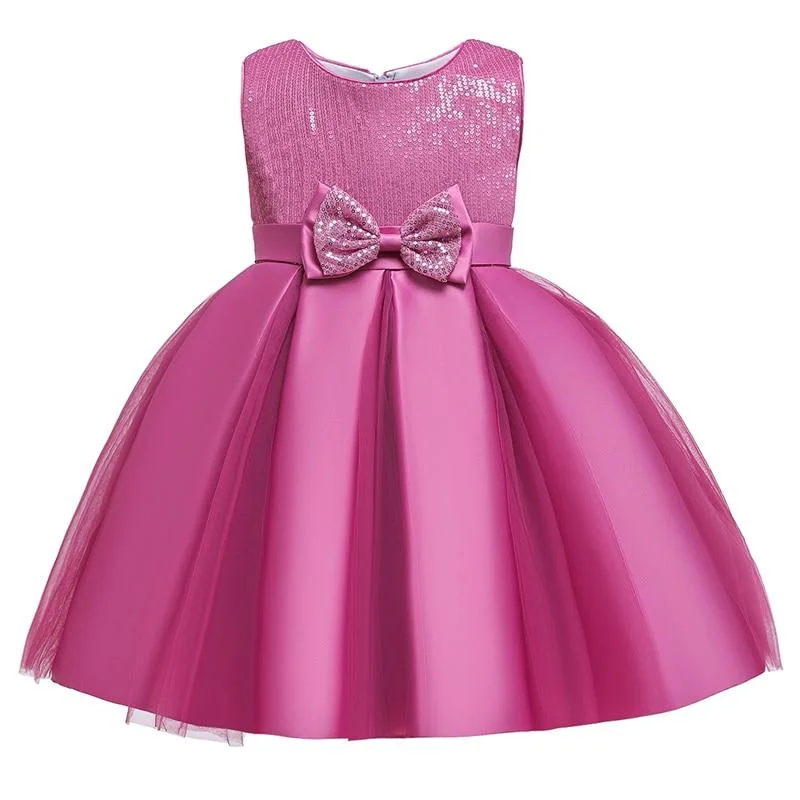 2021 Summer Cute Birthday Dress Girl Kids Dresses For Girls Clothing Party Tutu Dress Sequin Gown Bow Princess Dress 3-10 Years