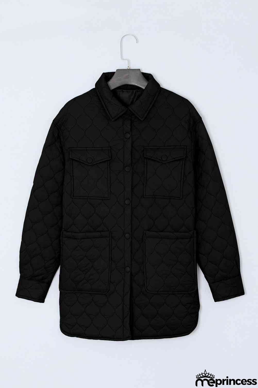 Snap Down Collared Winter Coat