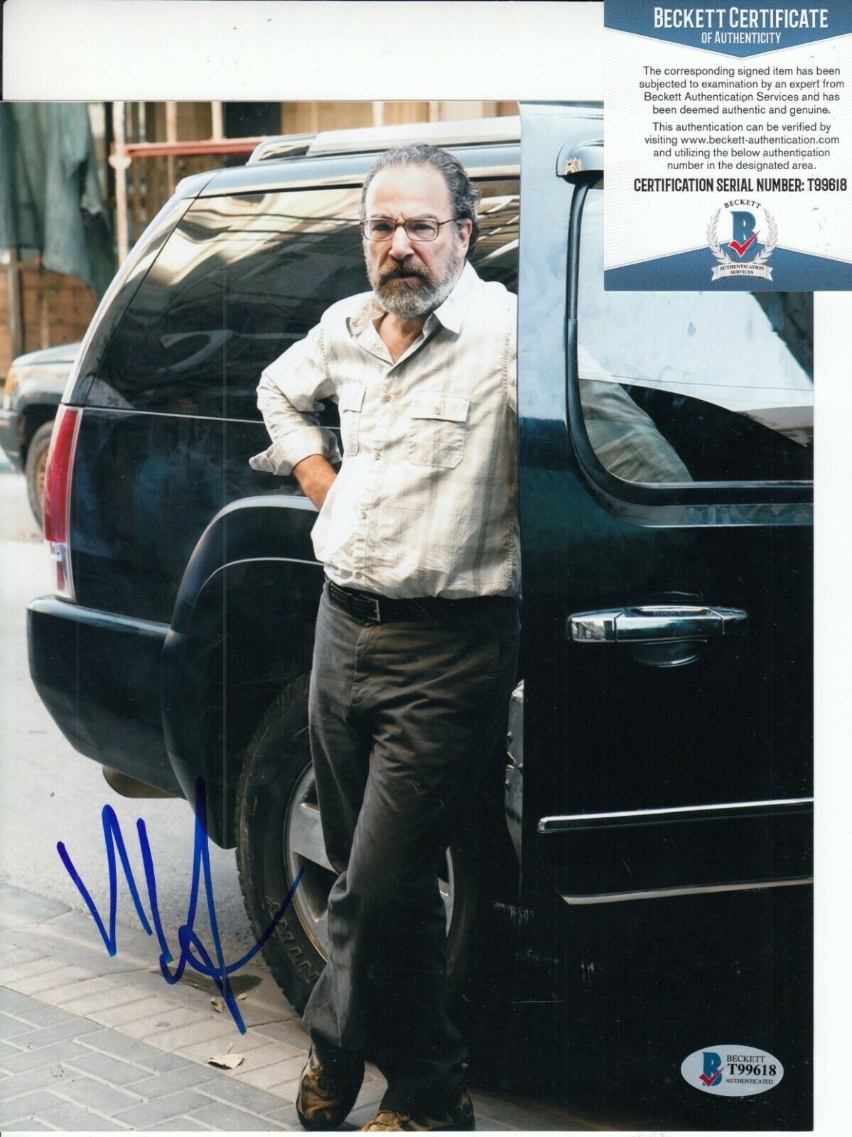 MANDY PATINKIN signed (HOMELAND) Saul Berenson 8X10 Photo Poster painting BECKETT BAS T99618