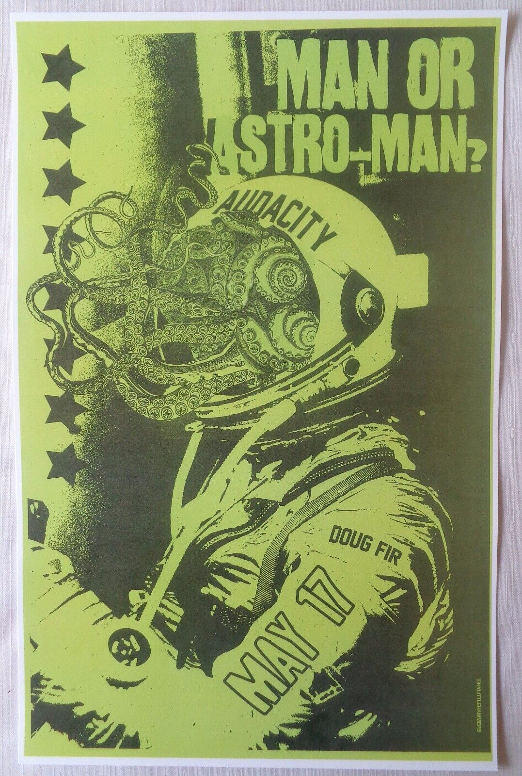 MAN OR ASTRO-MAN? 2013 Gig POSTER Portland Oregon Concert