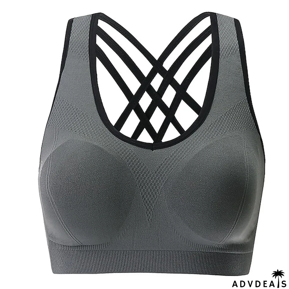 Women's Sports Bras High Impact Seamless Longline Sports Bra for Women Pack with Removable Pad