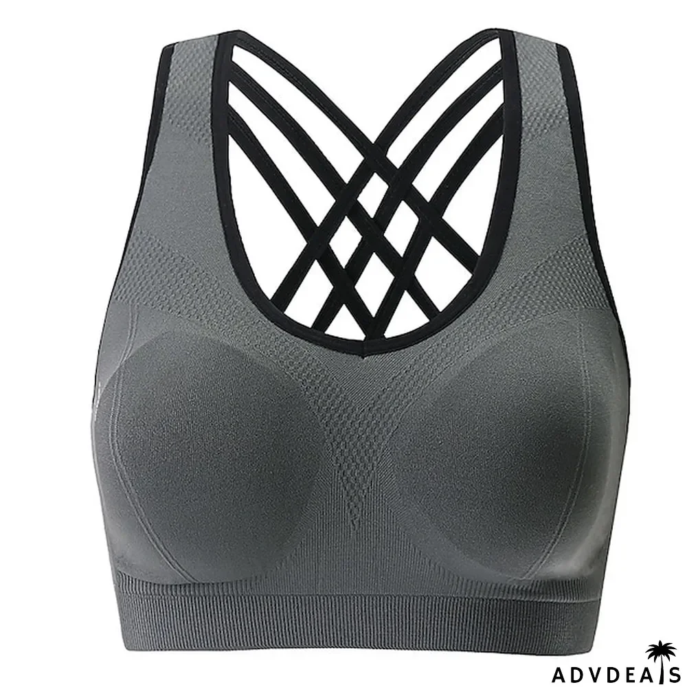 Women's Sports Bras High Impact Seamless Longline Sports Bra for Women Pack with Removable Pad