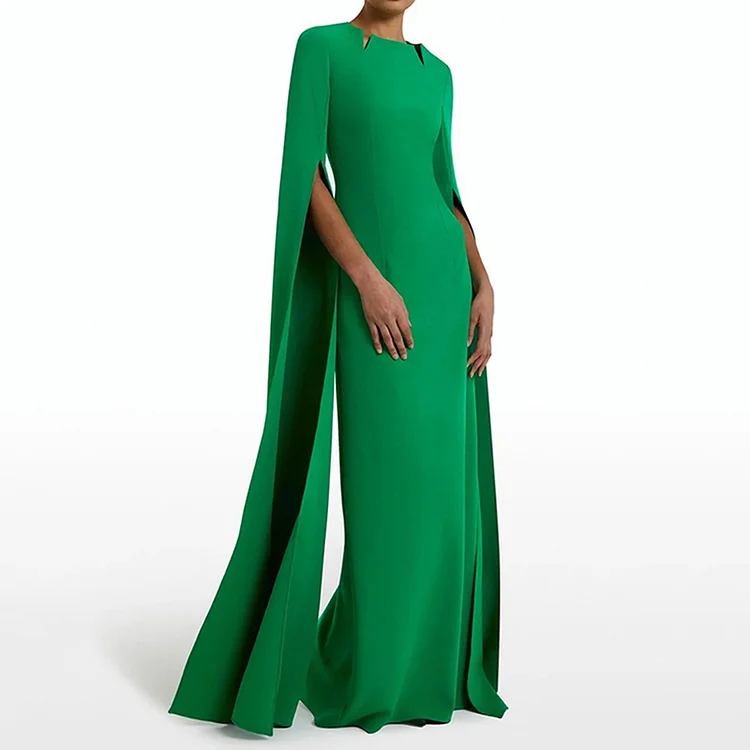 Simpfit Elegantes Maxikleid mit Schlitzärmeln