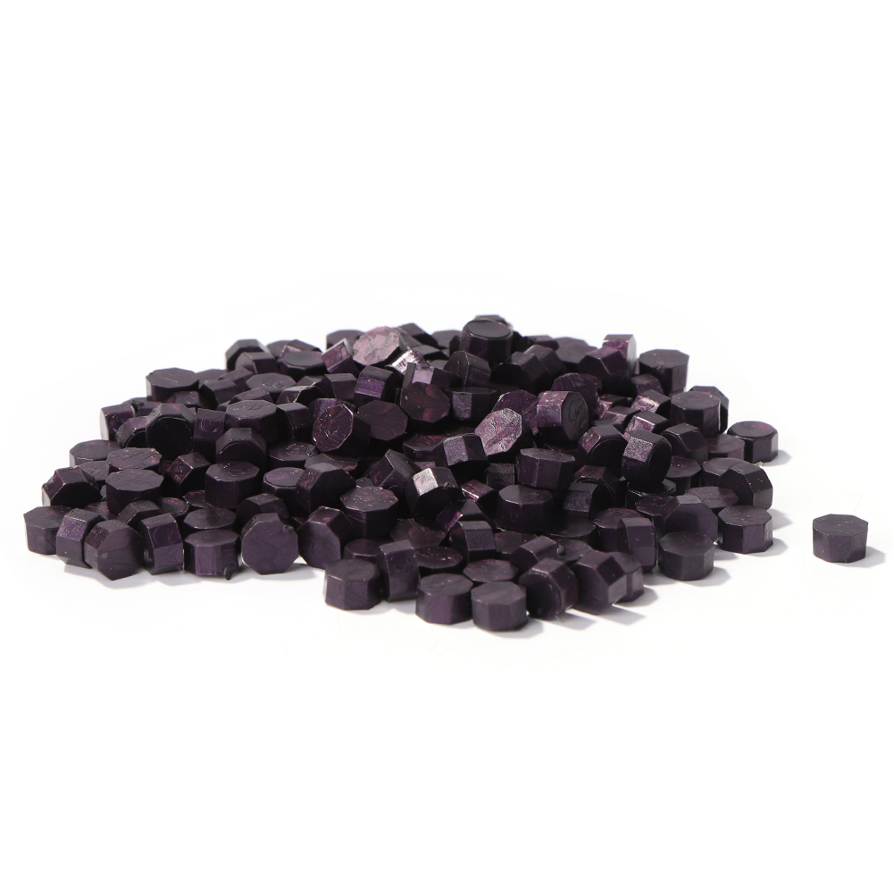 

100pcs Octagon Sealing Wax Beads Violet Black - Wax Seal Stamp, 501 Original