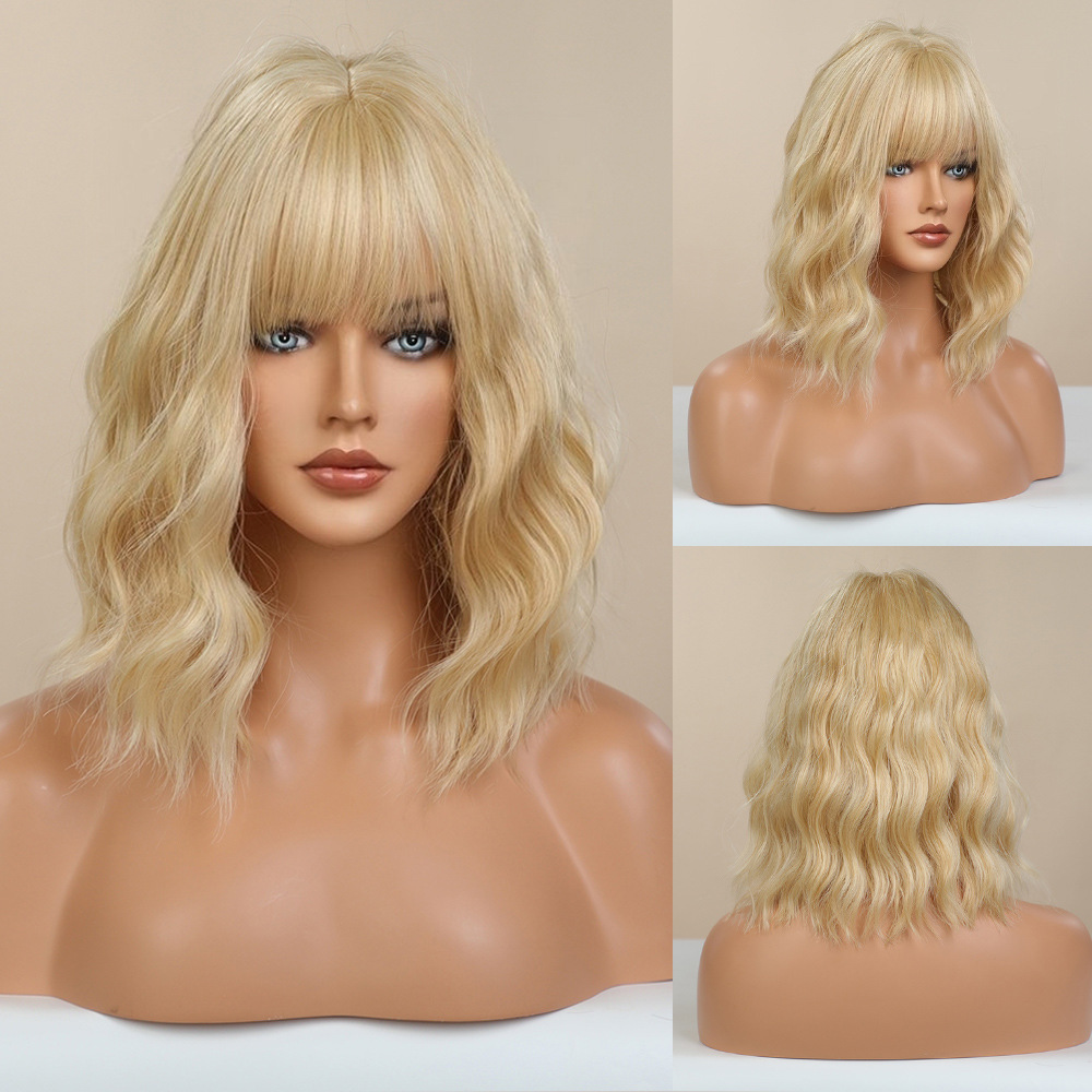 Older Women Synthetic Wig Short Straight Grey Hair Wig