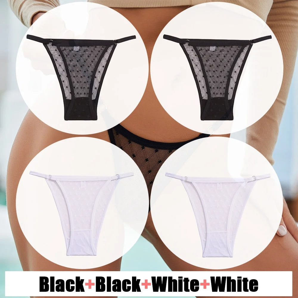 Sexy Lace Panties Women's Underwear Mesh Transparent Sexy lingerie Soft Intimate Underpants Plus Size M-XXL Female Underwear