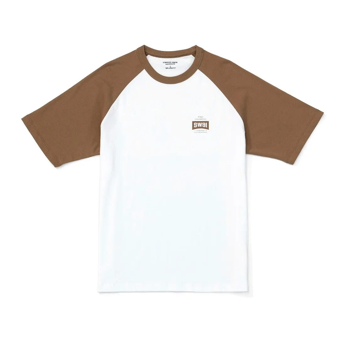 SIMWOOD 2021 Summer New Oversize Contrast Color T-shirts Men Raglan Sleeve Plus Size Loose Tops Brand Clothing SK130584