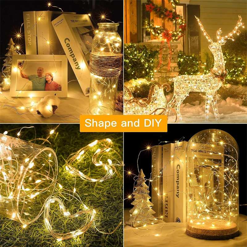 Tegooe USB Powered LED Curtain String Lights with Remote - 8 Modes
