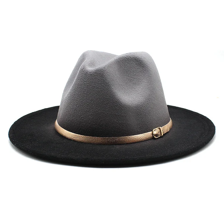 BrosWear Fashion Gradient British Style Flat Top Hat