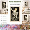 Moonlit White Tiger-11CT Stamped Cross Stitch 40*70cm(Big Size) tapestrymarket