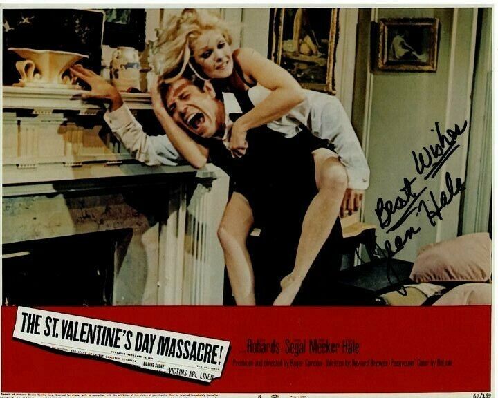 JEAN HALE Signed Autographed THE ST. VALENTINE'S DAY MASSACRE! MYRTLE Photo Poster painting