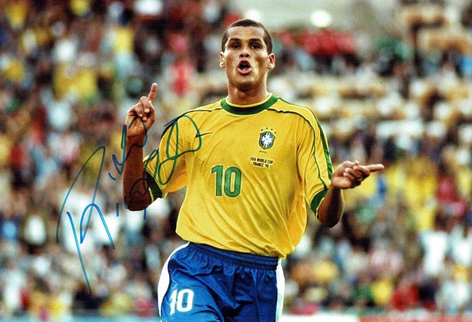 RIVALDO SIGNED Autograph BRAZIL 12x8 Photo Poster painting AFTAL COA World Cup WINNER