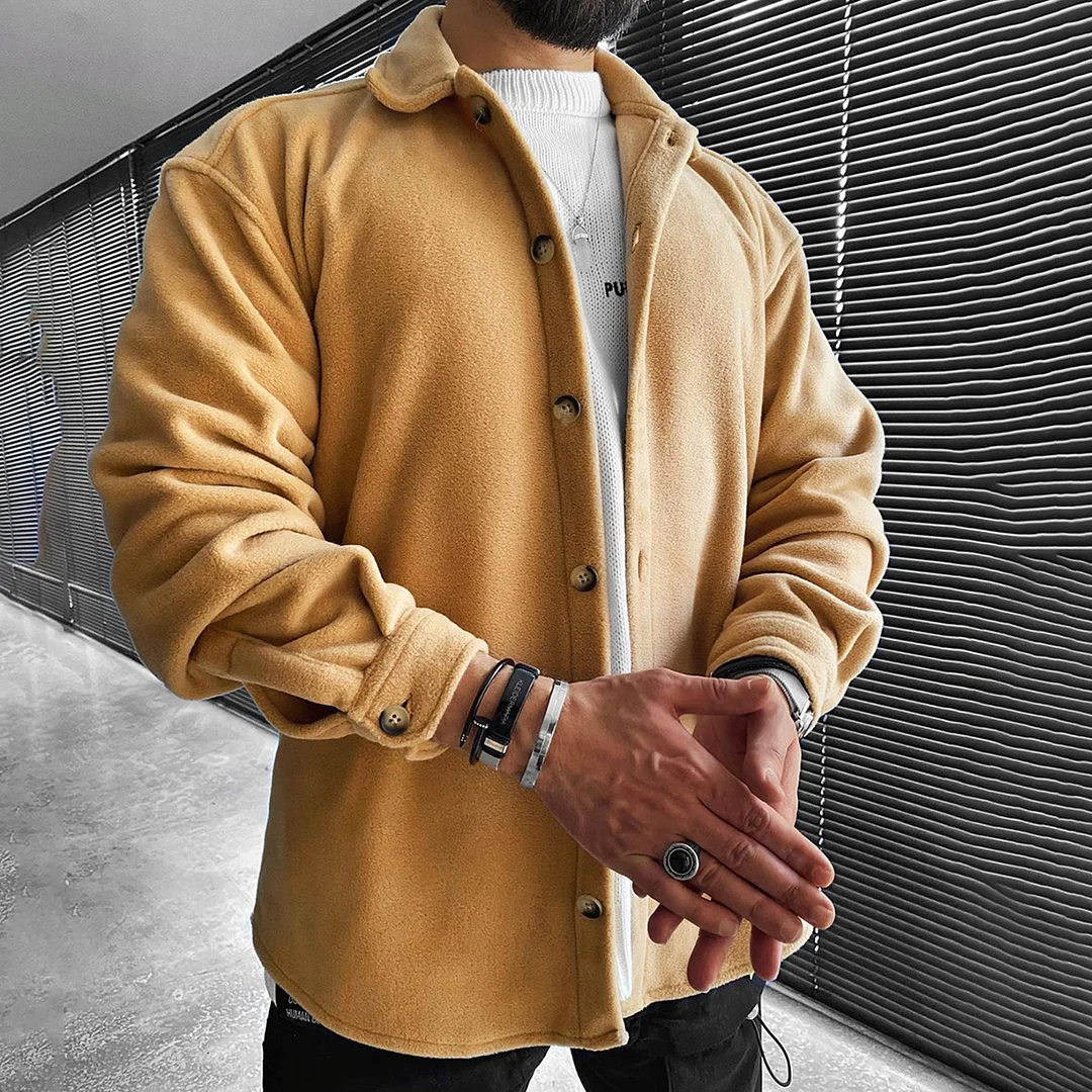Oversized Polar Fleece Shirt/Jacket、、URBENIE