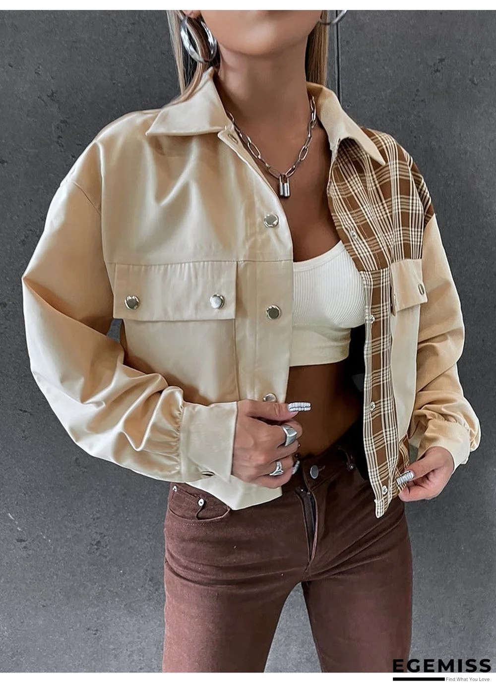 Casual Jacket Jacket Loose Casual Single-breasted Lapel Jacket Women | EGEMISS