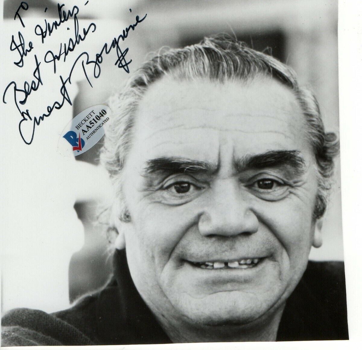 Ernest Borgnine Signed Autographed Cut Signature Photo Poster painting McHale's Navy BAS AA51040