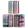 12/24 Rolls Adhesive Tape Reusable Flower Washi Tape Set Artwork Decorative Tape DIY Diamond Art Accessories