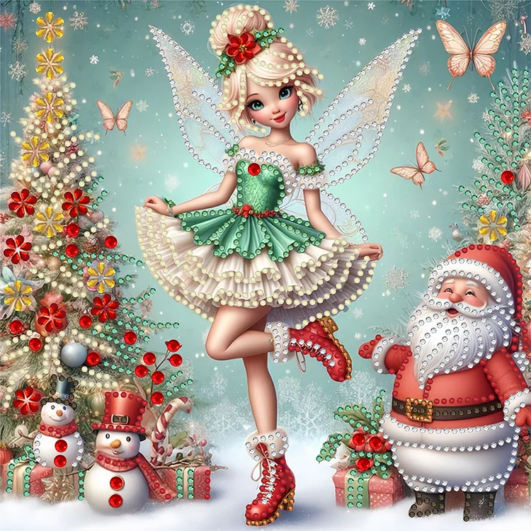 Partial Special-shaped Diamond Painting - Christmas 30*30CM