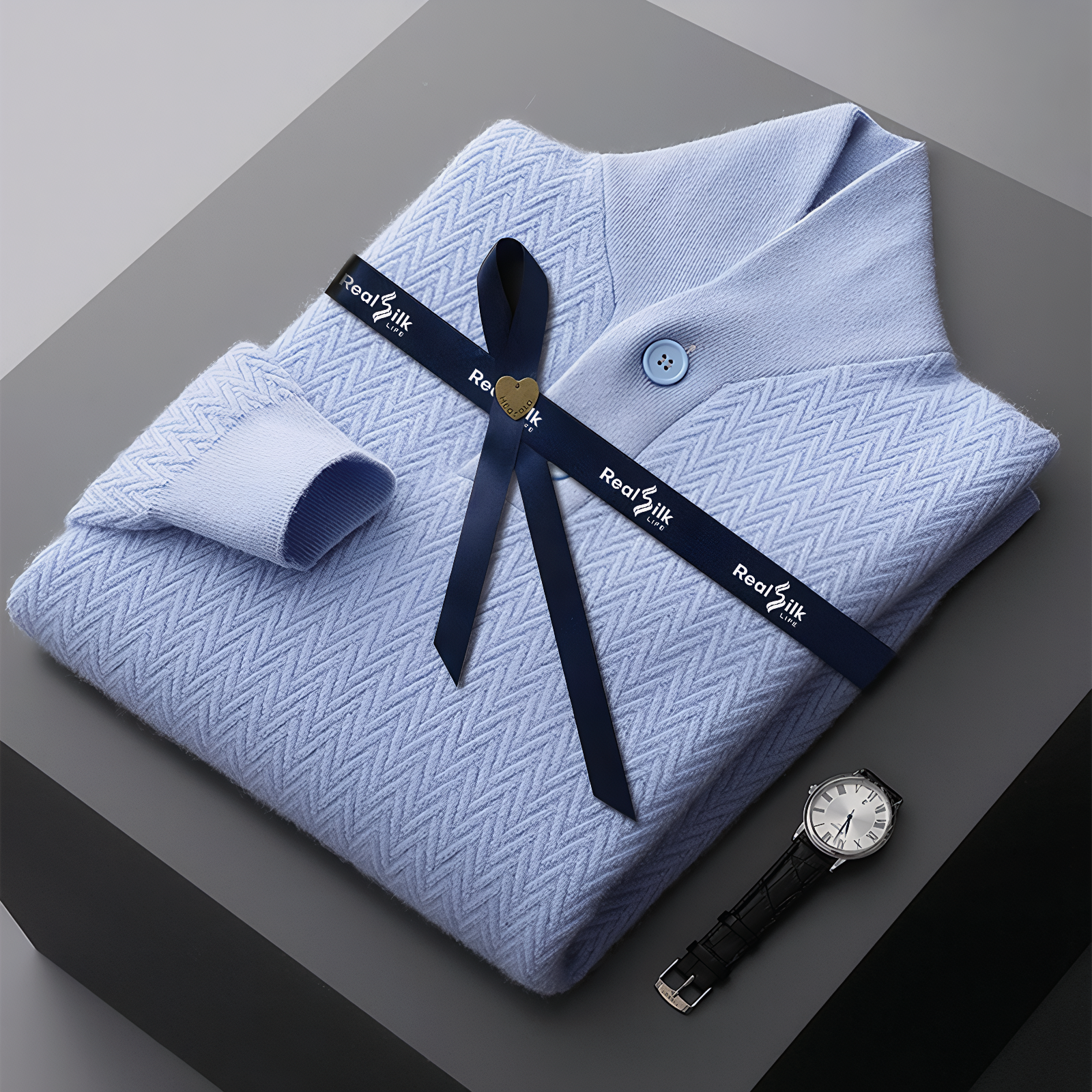 Collared Pullover Men's Cashmere Sweater REAL SILK LIFE
