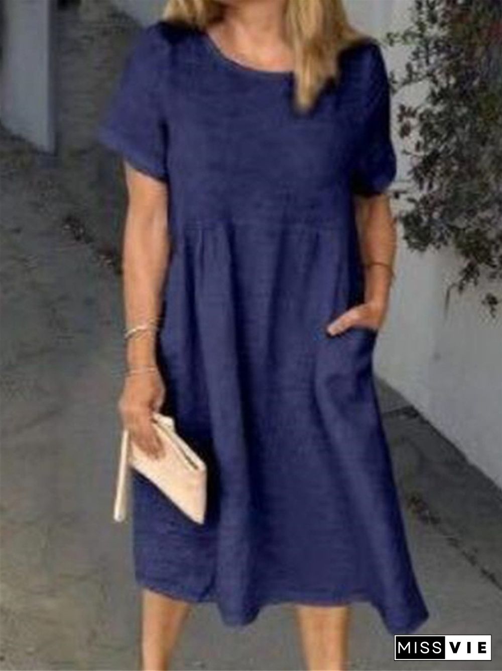 Pullover Ethnic Temperament Commuter Dress White Dresses